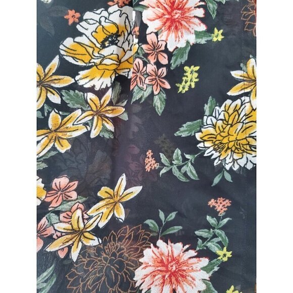 Live 4 Truth Shorts W/overlay maxi Women's Size L Black Floral Pattern NWT - Picture 4 of 8